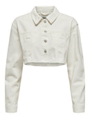 Cropped Jeansjacke "gldFAYE" in weiß