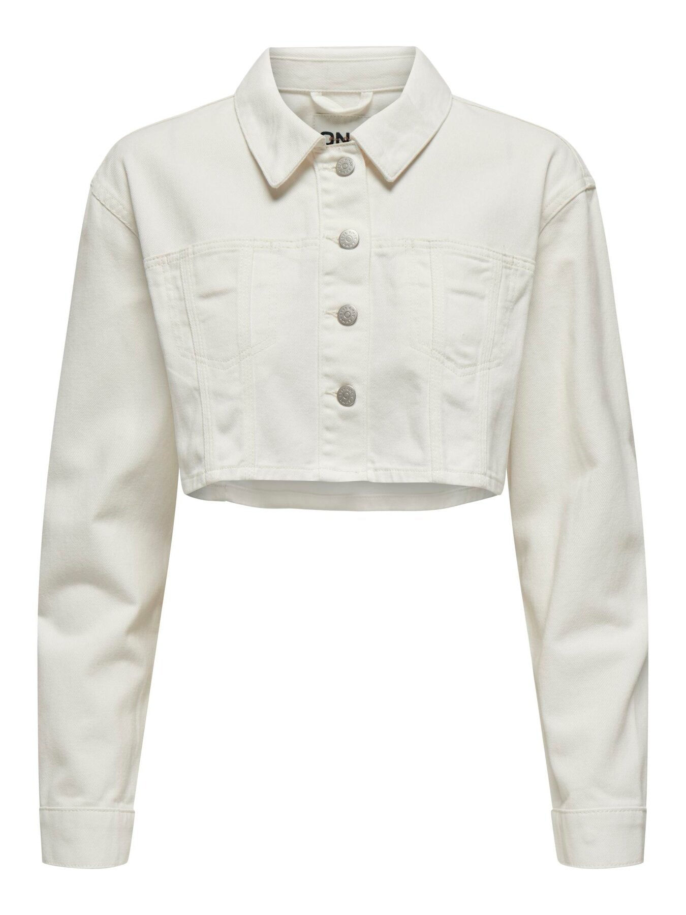 Cropped Jeansjacke "gldFAYE" in weiß