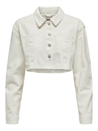 Cropped Jeansjacke "gldFAYE" in weiß