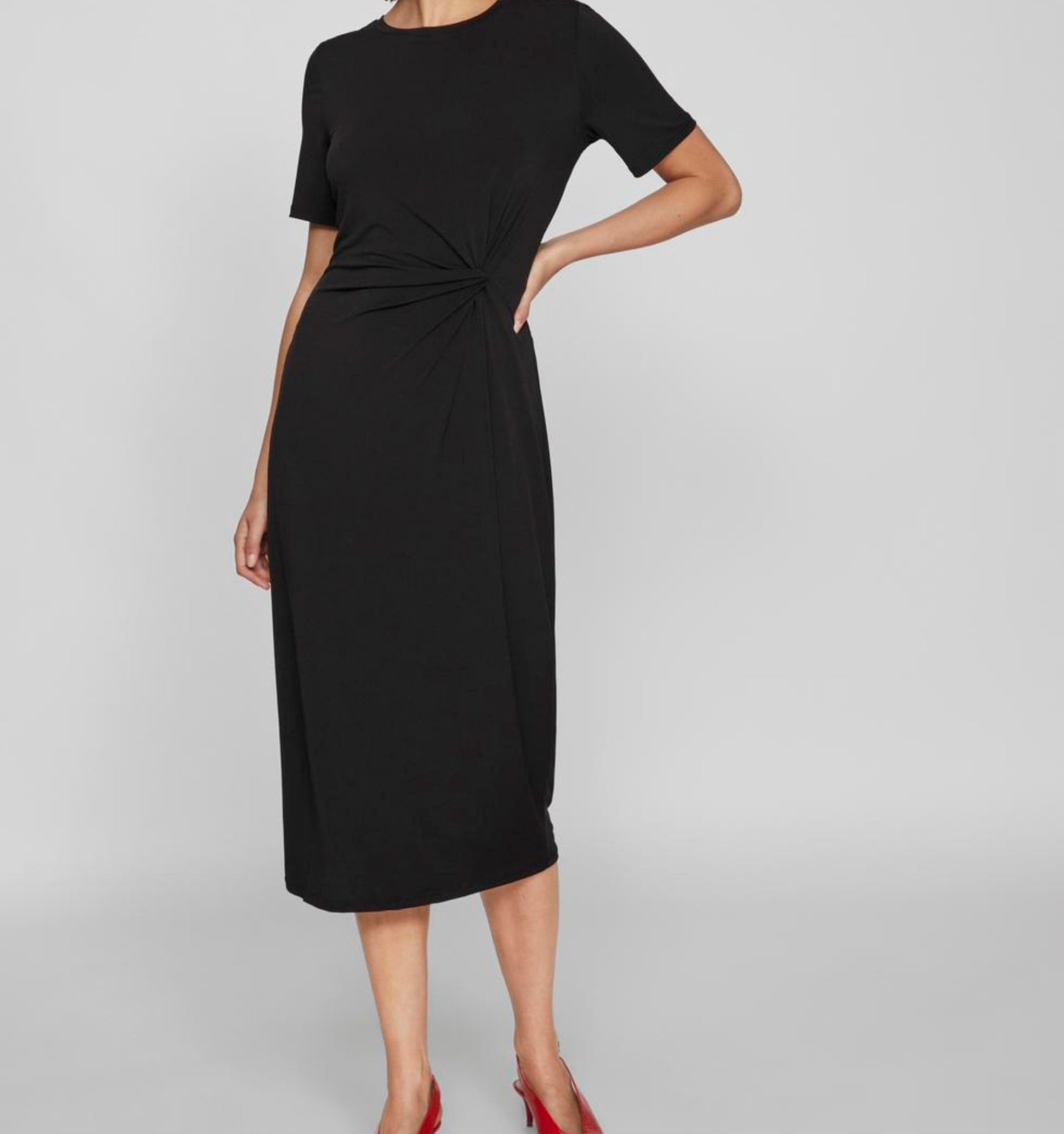 Midikleid "gldPATRIKA" in schwarz