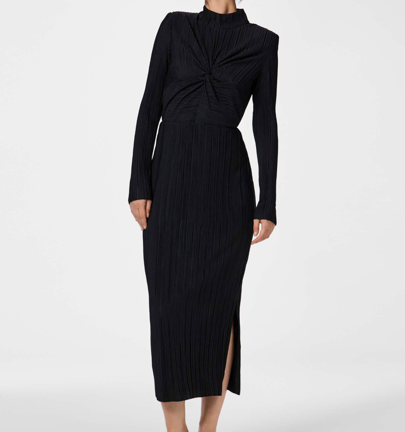 Langes plissiertes Kleid "gldOLINDA"