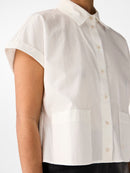 Kurze Bluse "gldLEE" in weiß