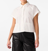 Kurze Bluse "gldLEE" in weiß