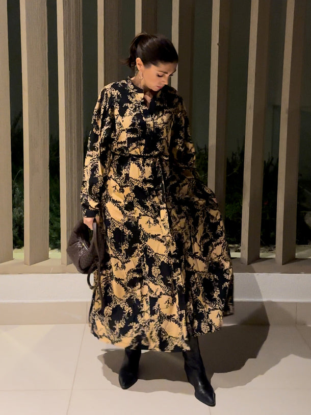 Mididress "gldUTTARA" mit Blumenprint