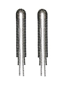 Lange Ohrringe "gldRANA ZWEI" in silber/schwarz