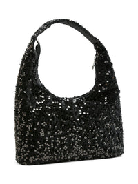 Schultertasche mit Pailletten "gldKAM" in schwarz