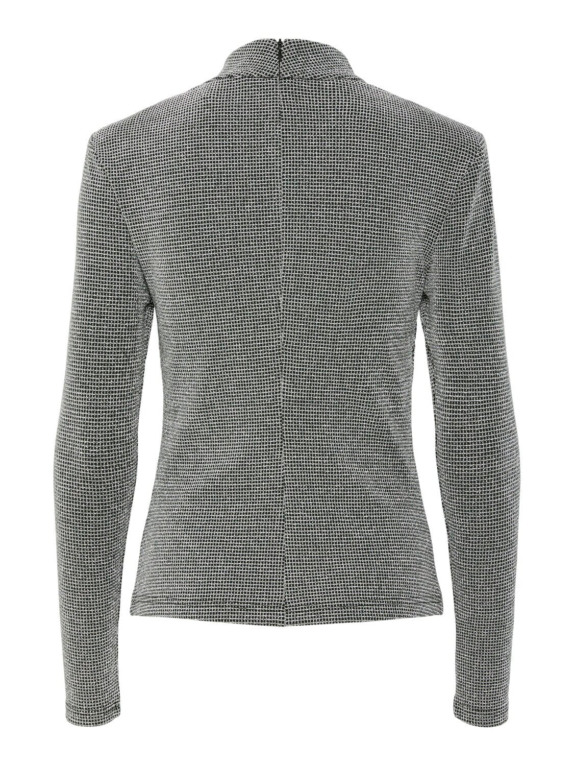 Glitzer-Langarmshirt "gldSKYRA" mit Knotendetail in silber