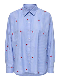 Bluse "gldNEW LINA" mit roten Herzen