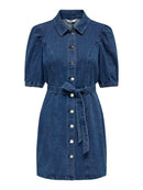 Kurzes Jeanskleid "gldVIBBE" in Medium Blue Denim