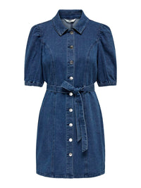Kurzes Jeanskleid "gldVIBBE" in Medium Blue Denim