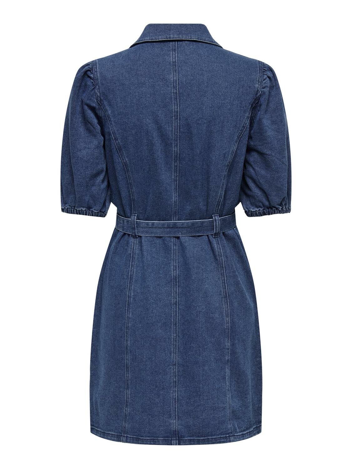 Kurzes Jeanskleid "gldVIBBE" in Medium Blue Denim