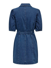 Kurzes Jeanskleid "gldVIBBE" in Medium Blue Denim