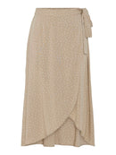 Gepunkteter Wickelrock "gldTALA" in beige