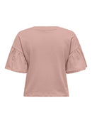 T-Shirt "gldALEX" mit Spitzendetails an den Armen in Misty Rose