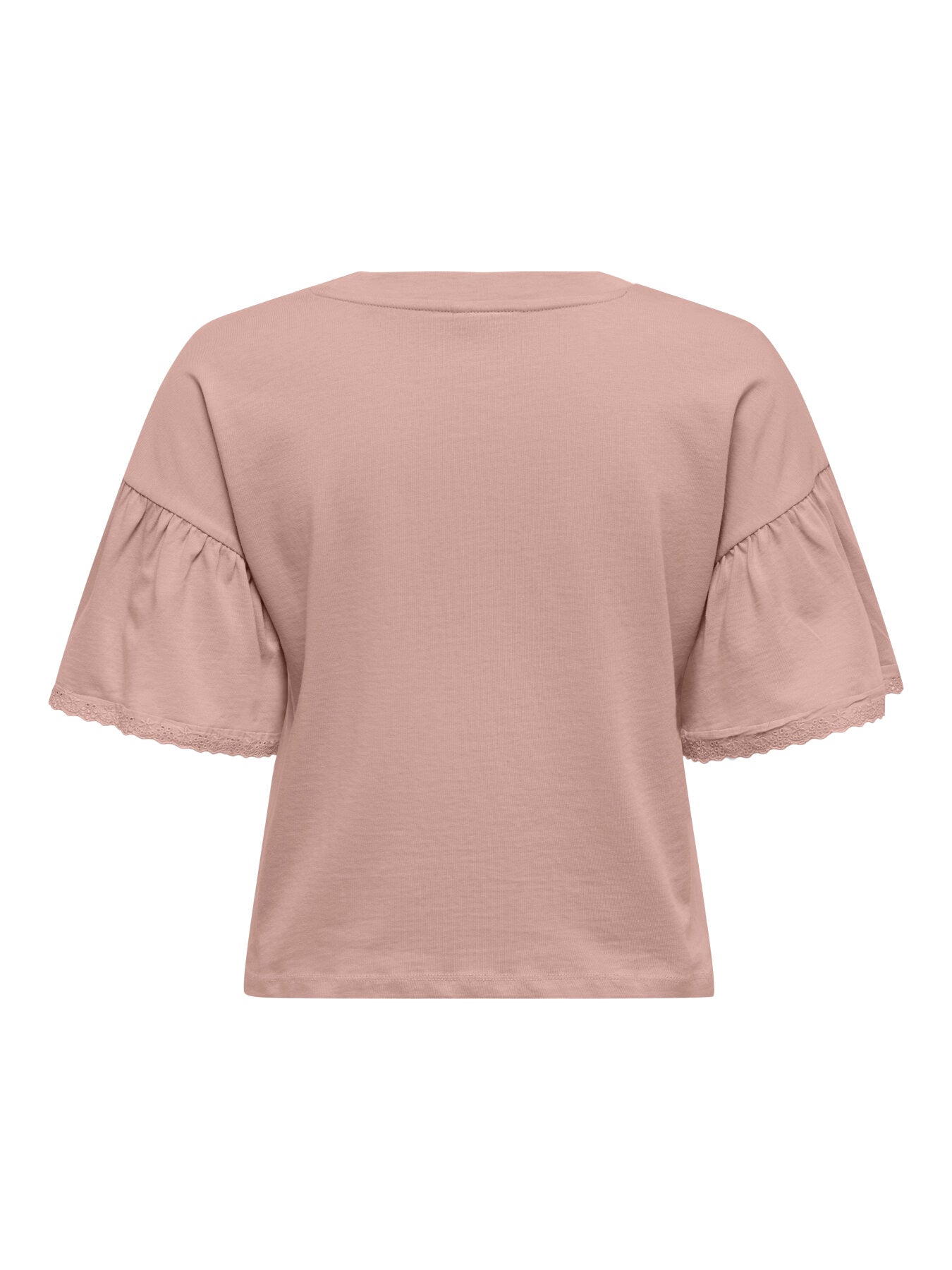 T-Shirt "gldALEX" mit Spitzendetails an den Armen in Misty Rose