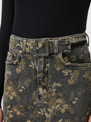 Kurzer Jeansrock "gldTAUPERA" mit Blumenprint