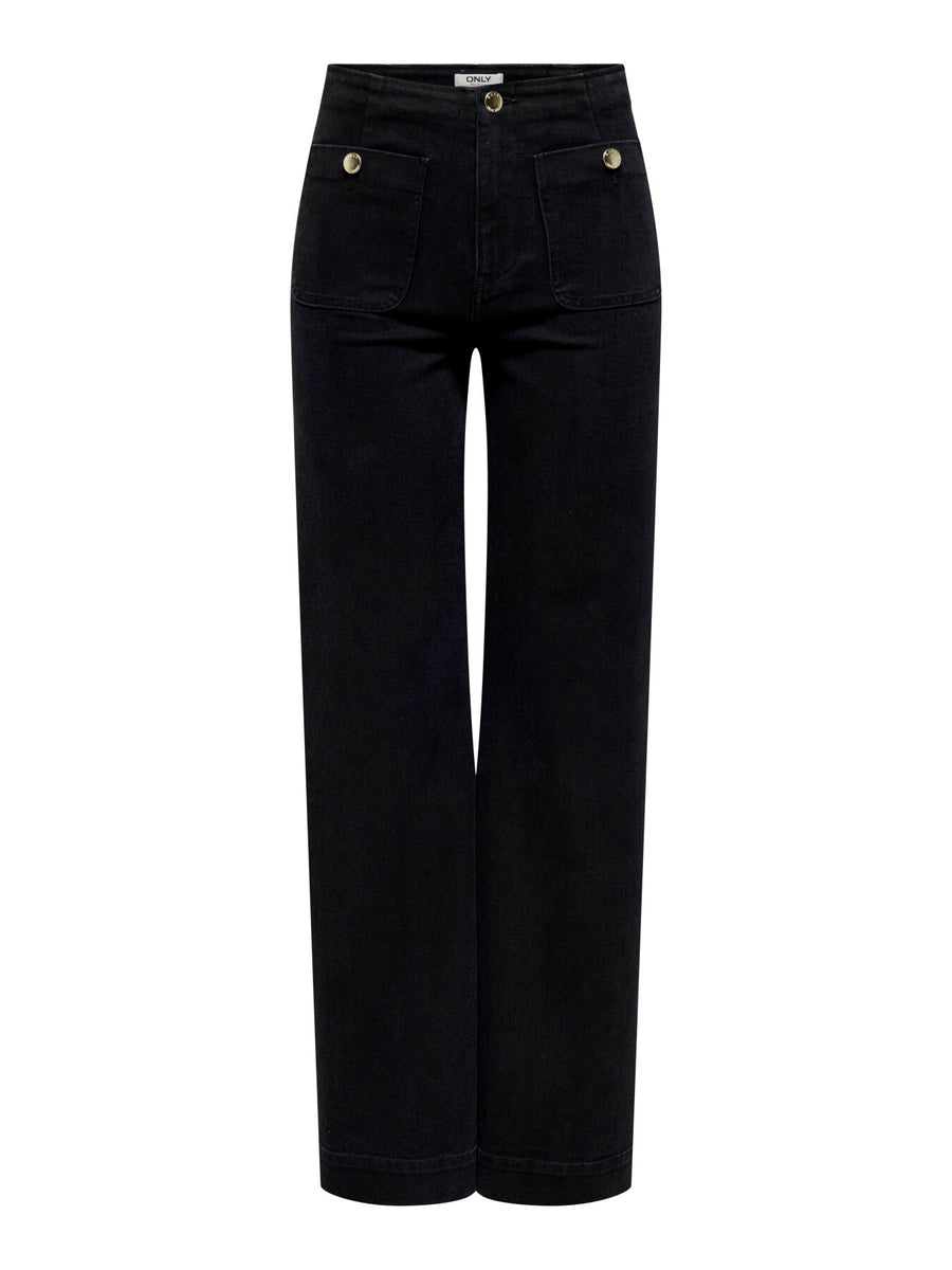 Wide Fit Jeans "gldMADELINE" in schwarz