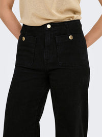 Wide Fit Jeans "gldMADELINE" in schwarz