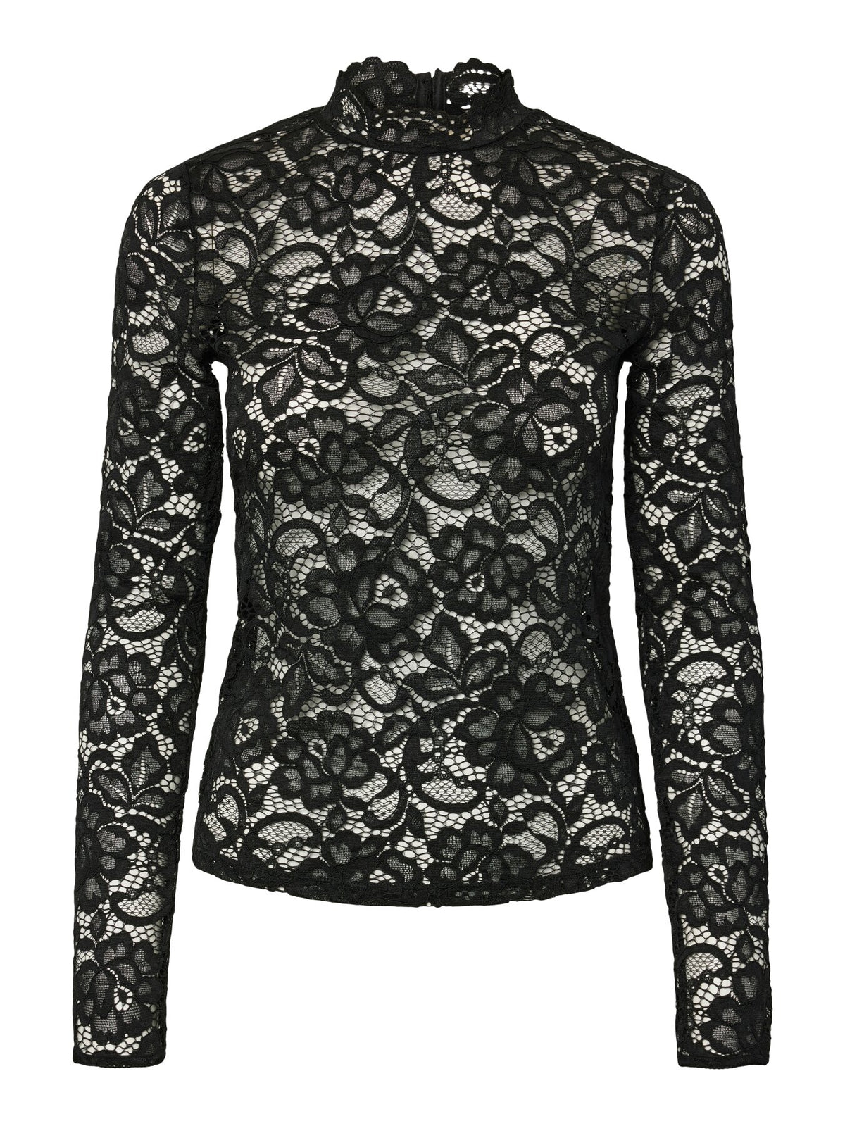 Langarm Top "gldLACEY" in Black