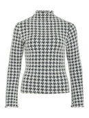 Langarmshirt "gldENSA" mit Hahnentrittmuster