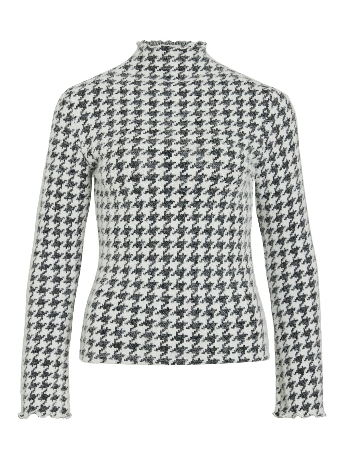 Langarmshirt "gldENSA" mit Hahnentrittmuster