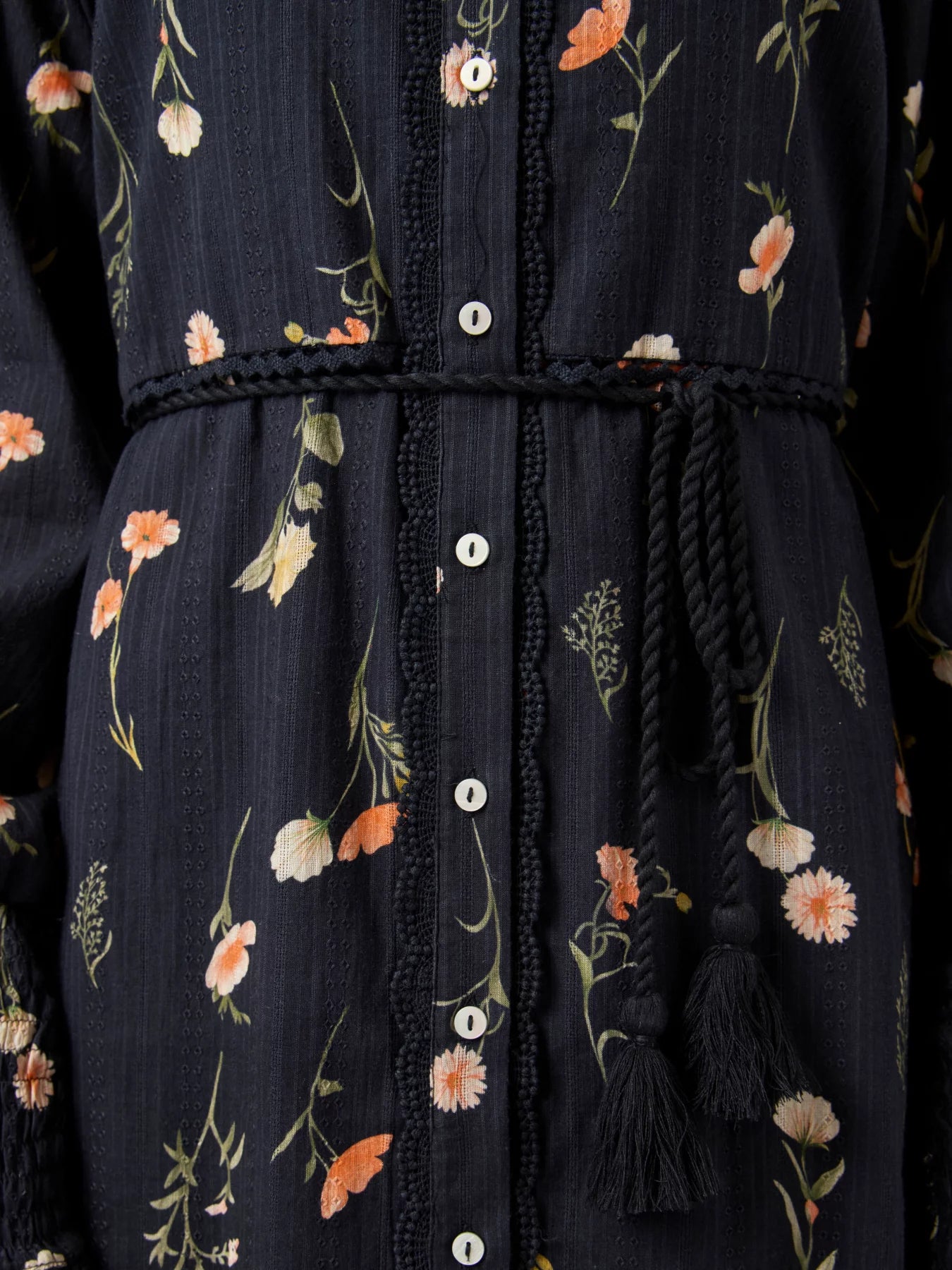 Langes Kleid "gldSOMELLI" aus Baumwolle