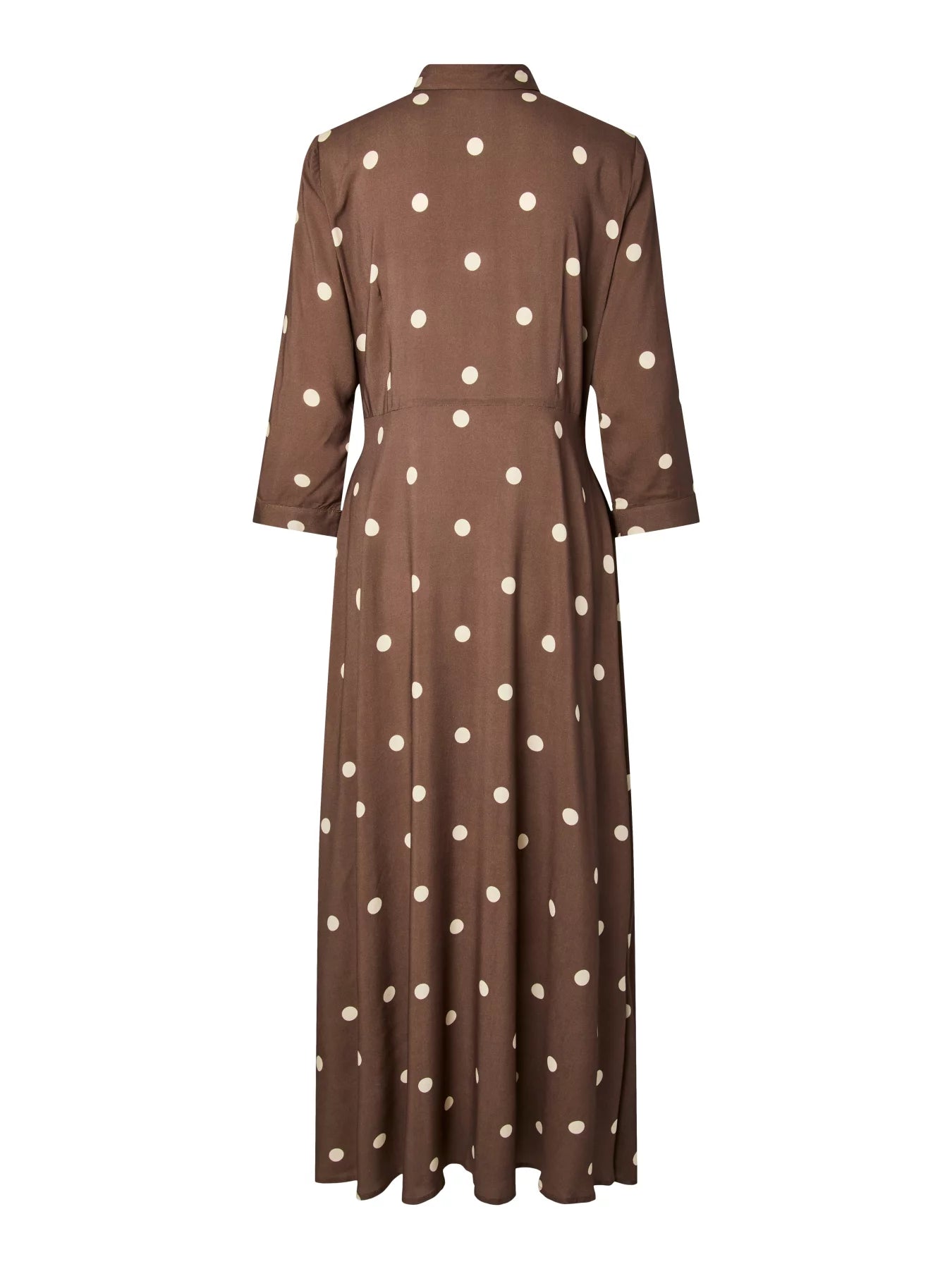 Langes gepunktetes Kleid "gldSAVANNA" in braun