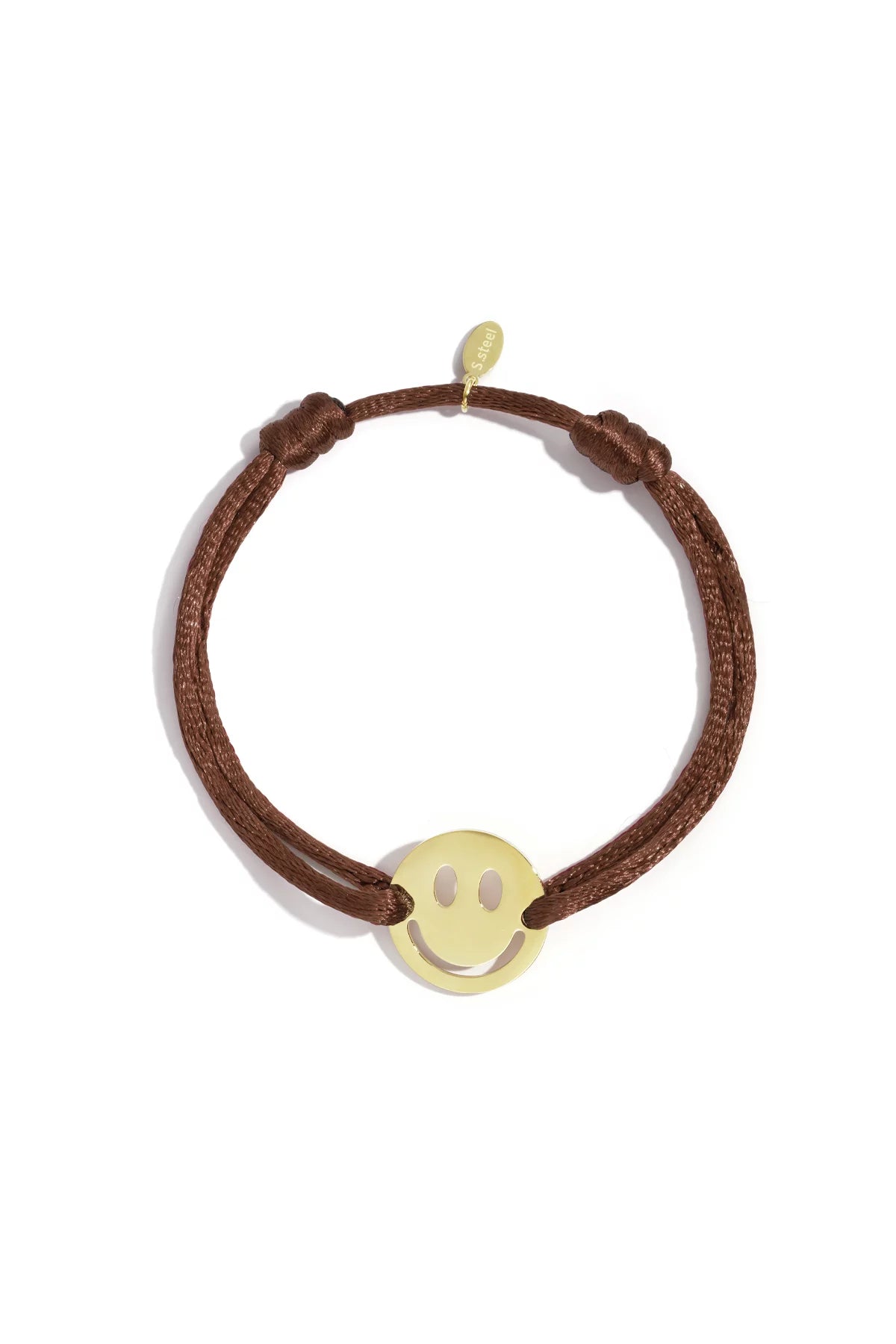 Smiley-Armband "gldMALOU" in braun