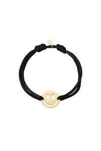 Smiley-Armband "gldMALOU" in schwarz