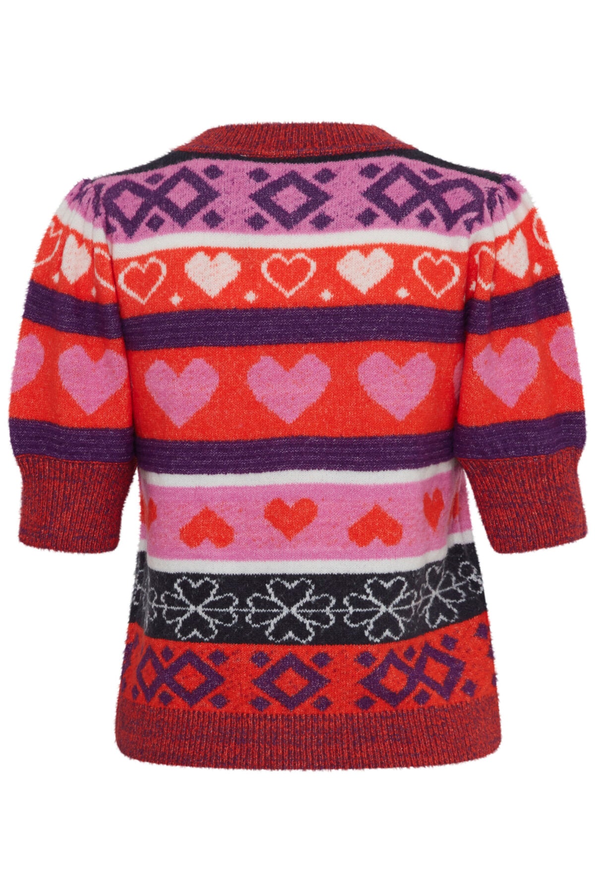Bunter Halbarm-Strickpullover "gldEDEN"