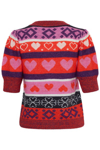 Bunter Halbarm-Strickpullover "gldEDEN"