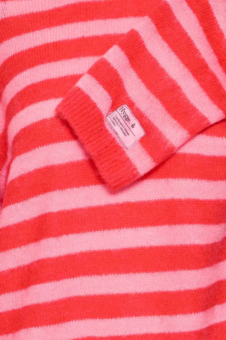 Pullover "gldBLUSH" mit pink/rosa Streifen