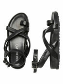 Plateau-Sandalen "gldHELO" in schwarz