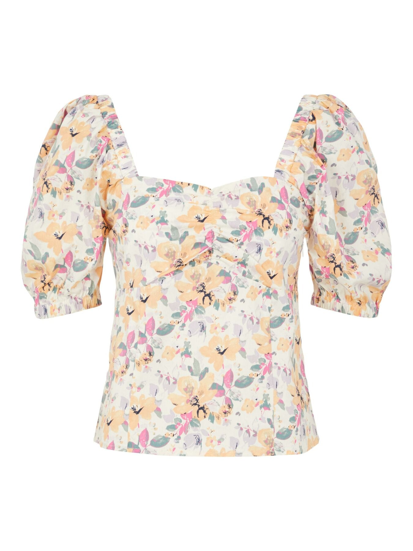Bluse "gldNILIMA" mit Puffärmeln