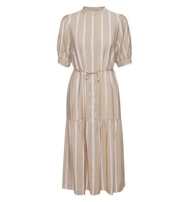 Geknöpftes Midikleid "gldELDA" mit Streifen