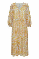 Midikleid "gldNAFUNA" mit zartem Animalprint
