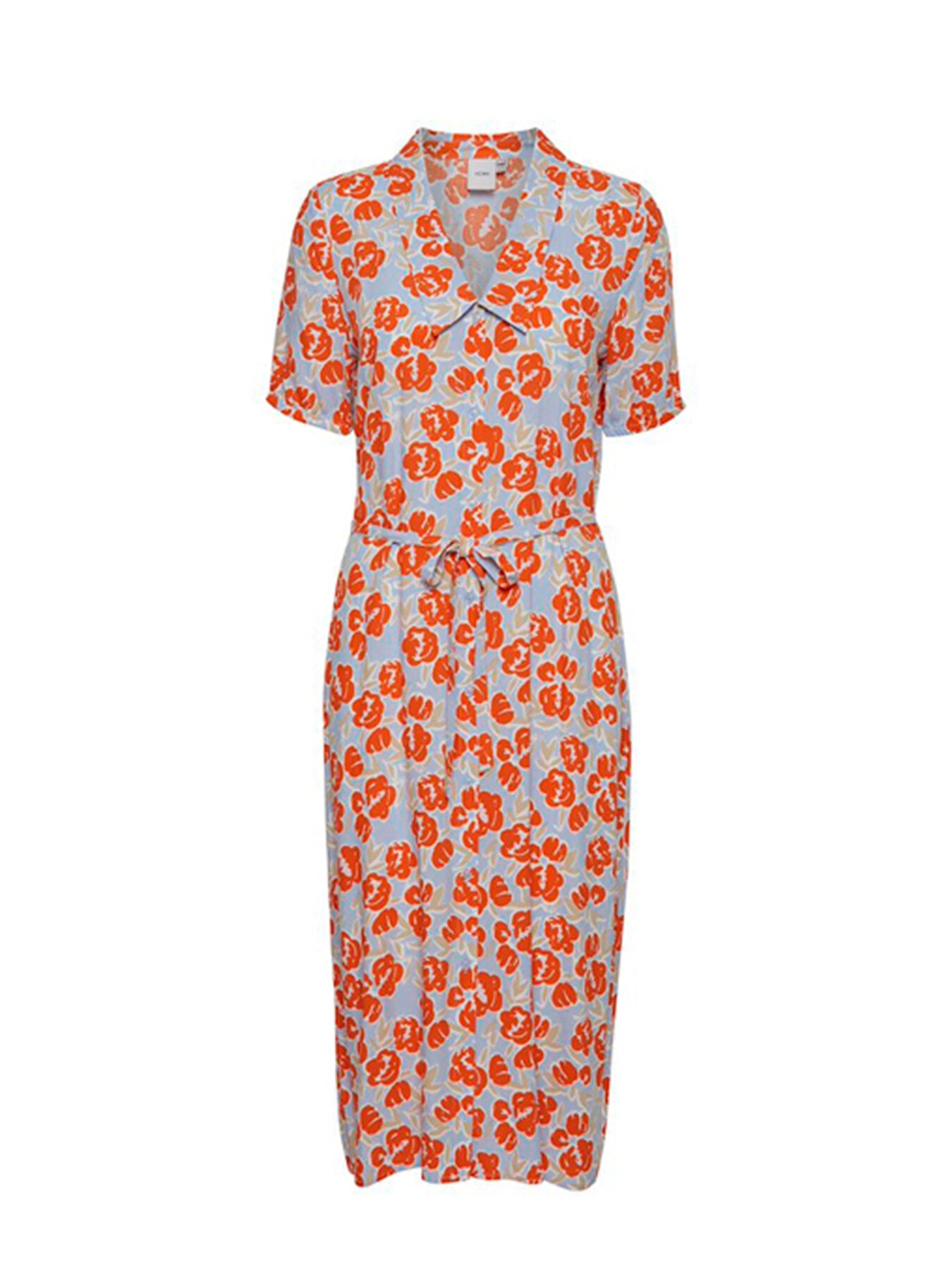 Geblümtes Kleid "gldCEFALU" in zwei Farbvarianten Mandarin Red