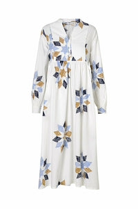 Maxi-Kleid "gldCAITRONA" mit bedrucktem Patchwork
