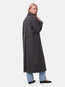 Langer Mantel "gldAMY" in Dark Grey Melange