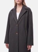 Langer Mantel "gldAMY" in Dark Grey Melange