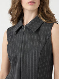 Short-Dress "gldNAOMI" in Dark Grey Melange
