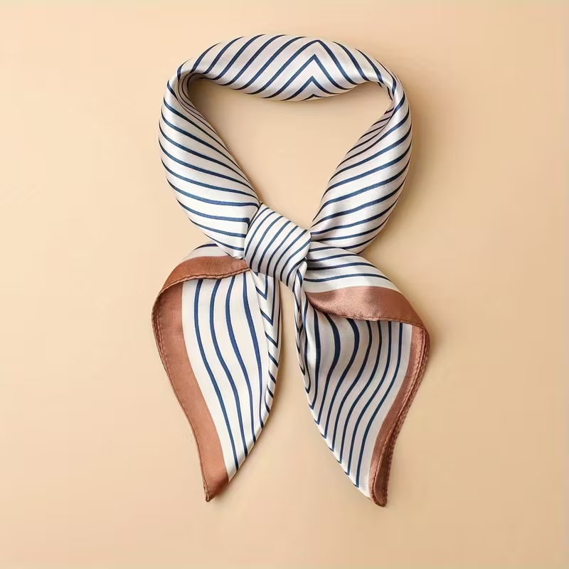 Elegantes Halstuch "gldAUDREY" mit blauen Streifen