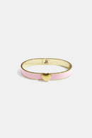 Armreif "gldHANNI" in rosa mit goldenem Herz