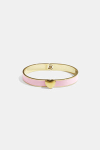 Armreif "gldHANNI" in rosa mit goldenem Herz