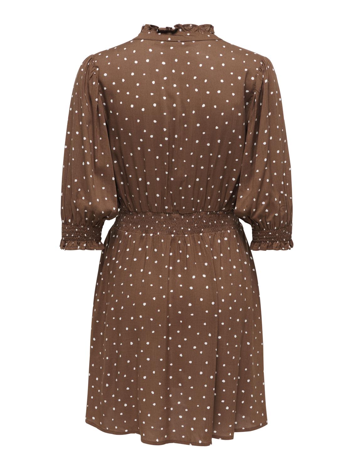 Midi-Dress "gldRAYA" in Cocoa Brown