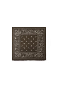 Satintuch "gldSINDY" mit Paisley Pattern in Coffee Brown