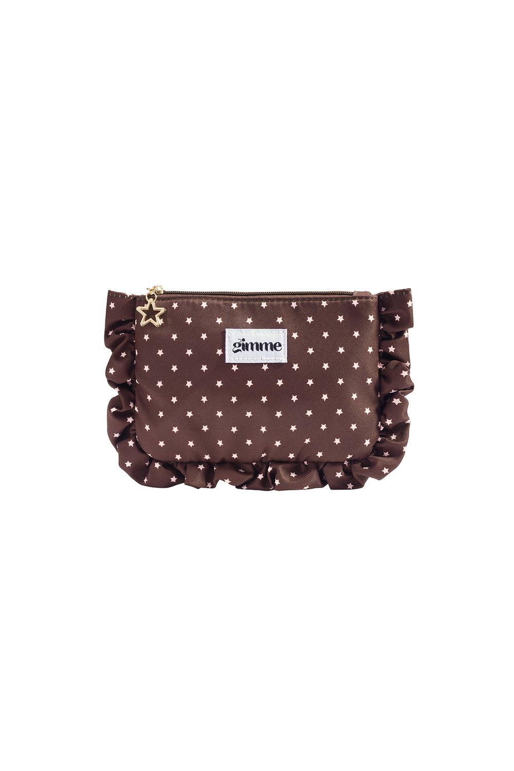 Makeup-Bag "gldVERA" mit Sternchen in Cofee