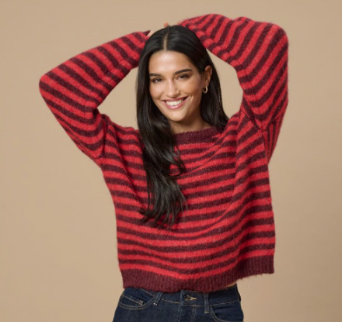 Pullover "gldZOEY" in Maroon Banner