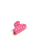Haarspange Polka Dots Acetate in Rose Red