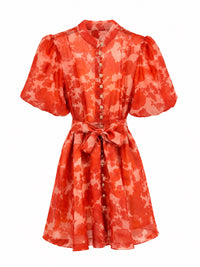 Kleid "gldFEDERICA" mit Blumenprint und Puffärmeln